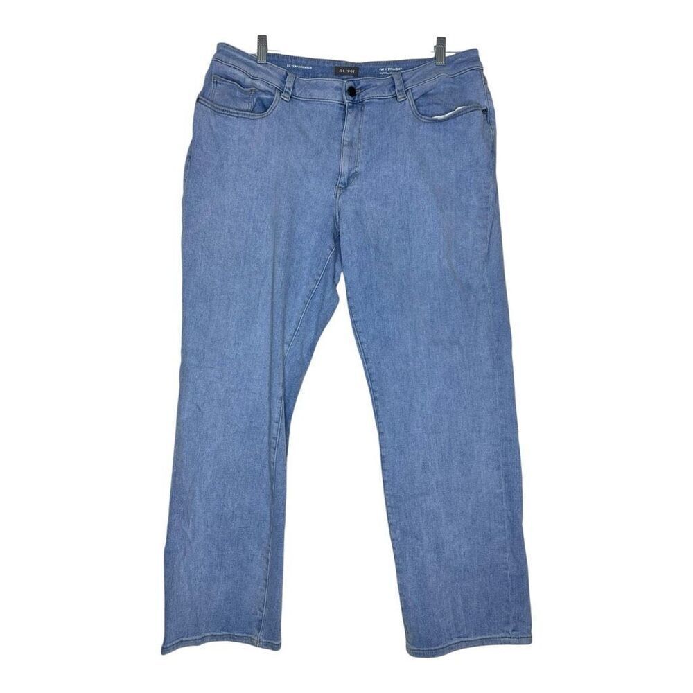 DL1961 Patti Straight High Rise Vintage 31 Jeans Womens Size 18W Light Wash Stre